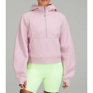Lululemon Scuba Oversized Half-Zip Hoodie Sweatshirt Pink M / L